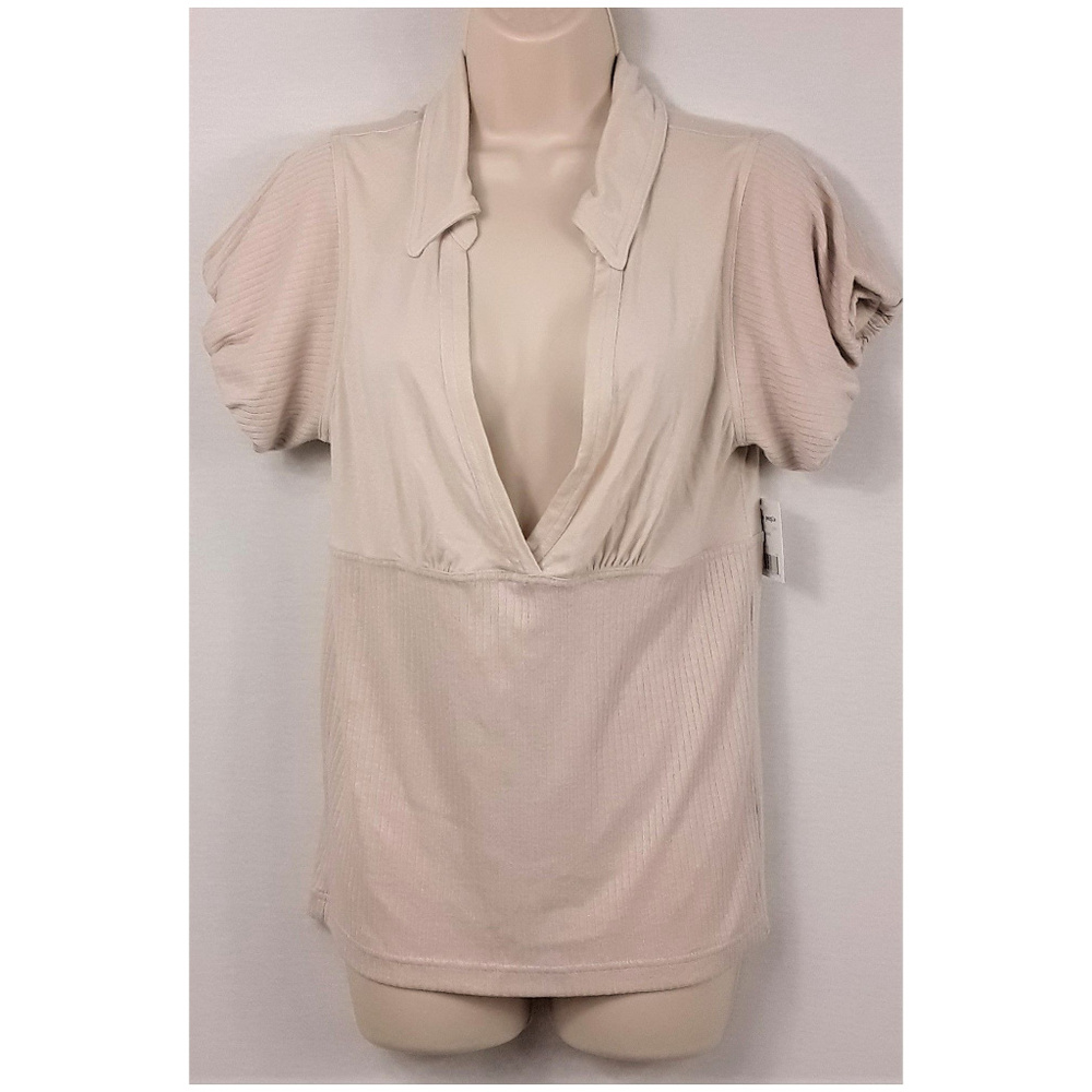 Free People Deep V Pullover Blouse Size Large NWT